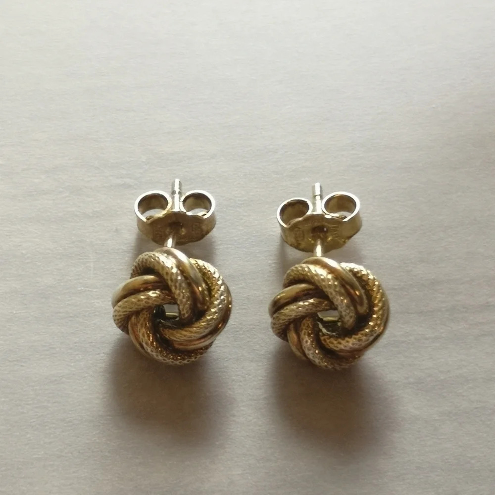 Gold Vermeil twist earrings